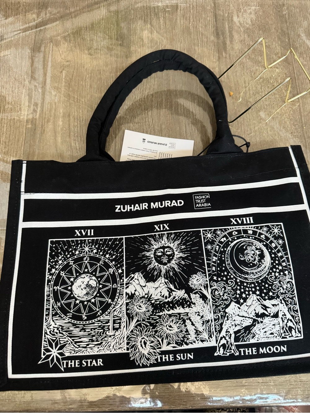 Zuhair Murad Tote Bag Black Canvas Shopper